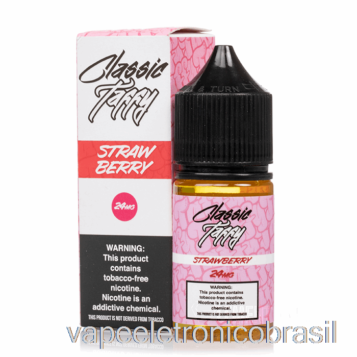 Vape Recarregável Morango Clássico Taffy - Sais Sin - 30ml 24mg